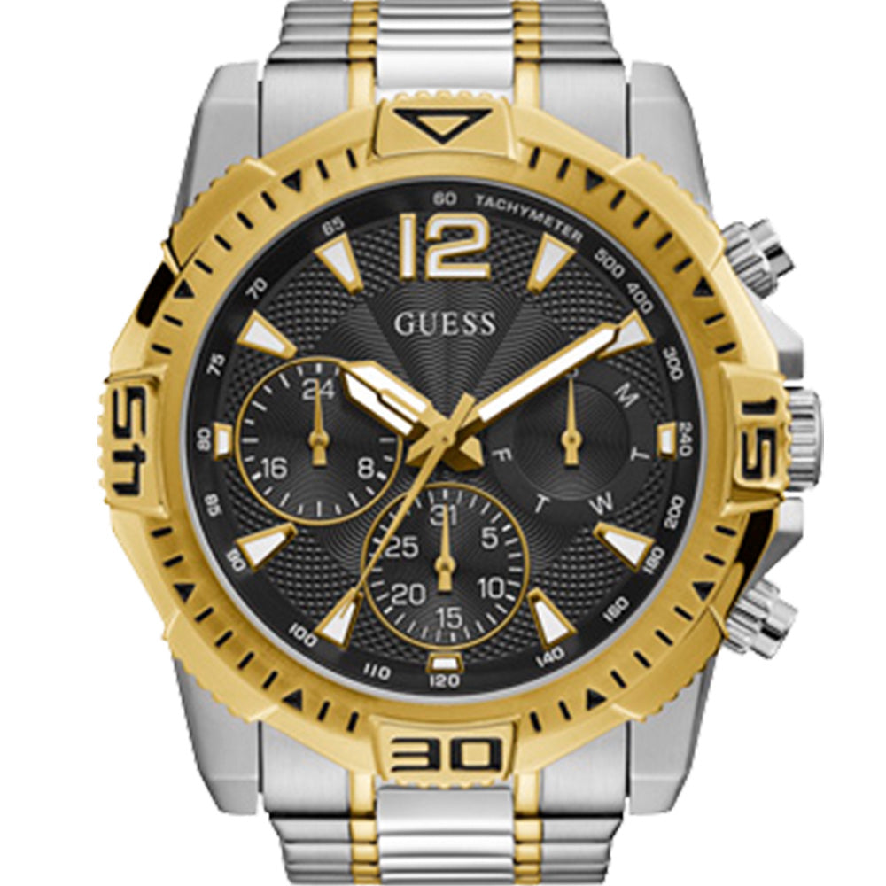  Shop Authentic Guess Commander Chronograph Black Dial Two Tone Steel Strap Watch for Men - GW0056G4 - Luxxuri