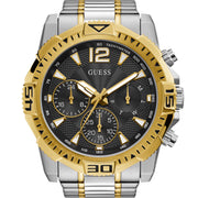  Shop Authentic Guess Commander Chronograph Black Dial Two Tone Steel Strap Watch for Men - GW0056G4 - Luxxuri