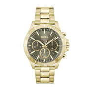  Shop Authentic Hugo Boss Troper Chronograph Green Dial Gold Steel Strap Watch For Men - 1514059 - Luxxuri