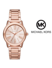  Shop Authentic Michael Kors Hartman Rose Gold Dial Rose Gold Steel Strap Watch For Women - MK3491 - Luxxuri