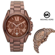  Shop Authentic Michael Kors Bradshaw Chronograph Brown Dial Brown Steel Strap Watch For Women - MK6247 - Luxxuri