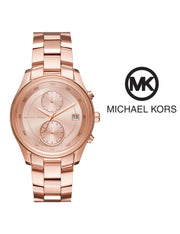  Shop Authentic Michael Kors Briar Quartz Rose Gold Dial Rose Gold Steel Strap Watch For Women - MK6465 - Luxxuri