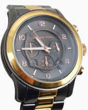  Shop Authentic Michael Kors Runway Chronograph Grey Dial Two Tone Steel Strap Unisex Watch - MK8189 - Luxxuri