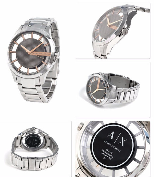  Shop Authentic Armani Exchange Hampton Chronograph Skeleton Black Dial Silver Steel Strap Watch For Men - AX2199 - Luxxuri