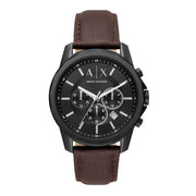  Shop Authentic Armani Exchange Outerbanks Chronograph Black Dial Brown Leather Strap Watch For Men - AX1732 - Luxxuri