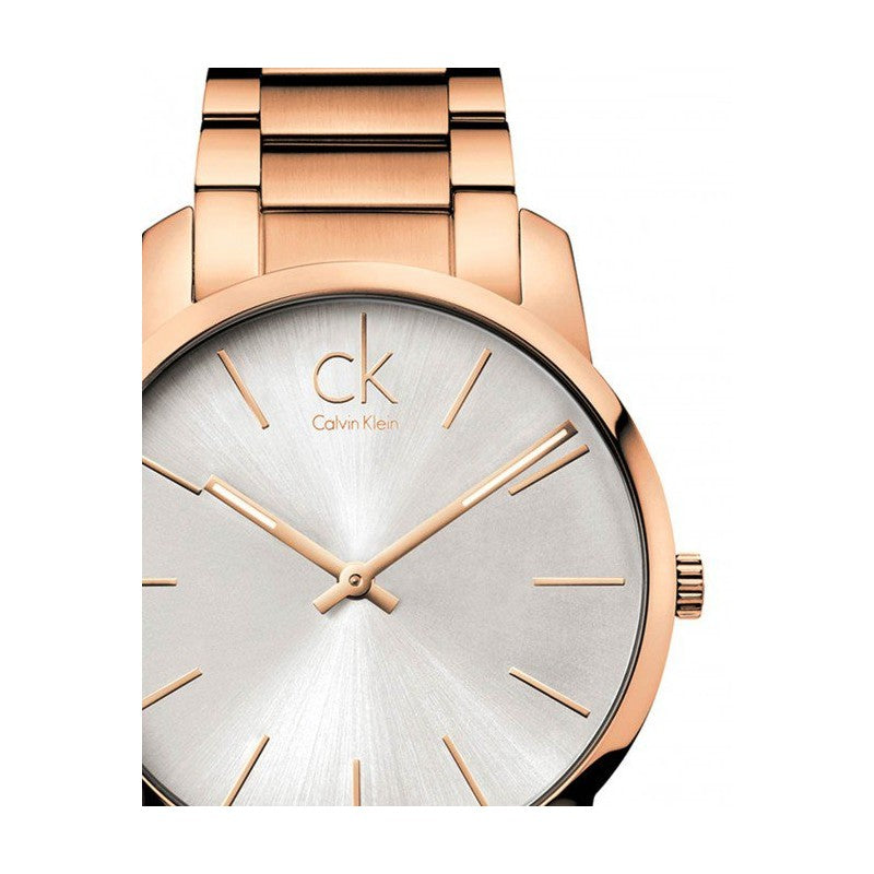  Shop Authentic Calvin Klein City White Dial Rose Gold Steel Strap Watch for Men - K2G21646 - Luxxuri