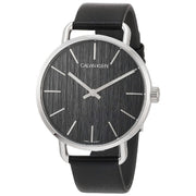  Shop Authentic Calvin Klein Even Black Dial Black Leather Strap Watch for Women - K7B211C1 - Luxxuri