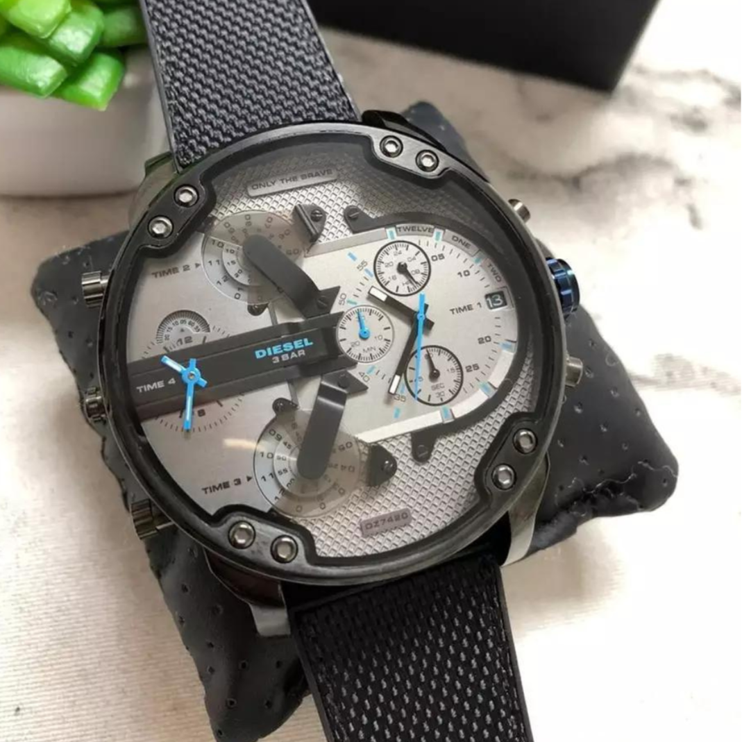 Shop Authentic Diesel Mr Daddy 2.0 Chronograph Grey Dial Black Nylon Strap Watch For Men - DZ7420 - Luxxuri