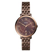  Shop Authentic Fossil Jacqueline Brown Dial Brown Steel Strap Watch for Women - ES4275 - Luxxuri