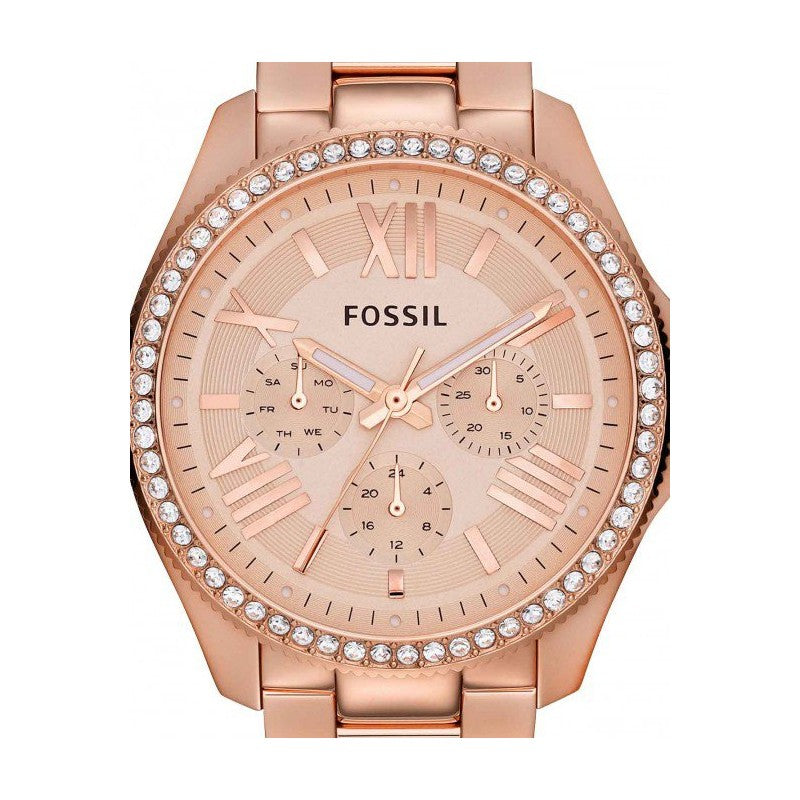  Shop Authentic Fossil Cecile Rose Gold Dial Rose Gold Steel Strap Watch for Women - AM4483 - Luxxuri