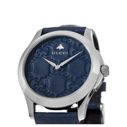  Shop Authentic Gucci G Timeless Quartz Blue Dial Blue Leather Strap Watch For Men - YA1264032 - Luxxuri