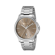  Shop Authentic Gucci G Timeless Quartz Brown Dial Silver Steel Strap Watch for Men - YA126317 - Luxxuri