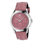  Shop Authentic Gucci G Timeless Quartz Candy Pink Dial Pink Leather Strap Watch For Women - YA1264030 - Luxxuri