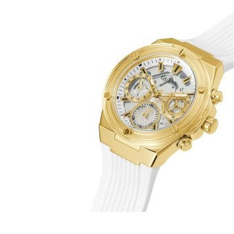  Shop Authentic Guess Athena White Dial White Rubber Strap Watch for Women - GW0409L2 - Luxxuri
