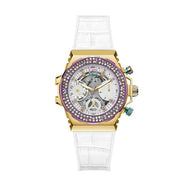  Shop Authentic Guess Fusion Chronograph White Dial White Leather Strap Watch For Women - GW0553L2 - Luxxuri