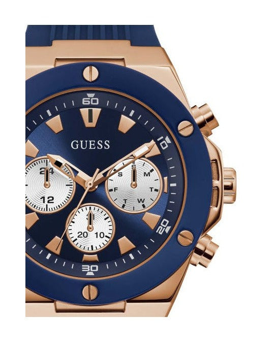  Shop Authentic Guess Poseidon Blue Dial Blue Rubber Strap Watch for Men - GW0057G2 - Luxxuri
