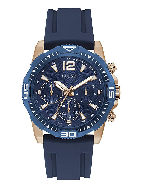  Shop Authentic Guess Commander Blue Dial Blue Rubber Strap Watch for Men - GW0211G4 - Luxxuri