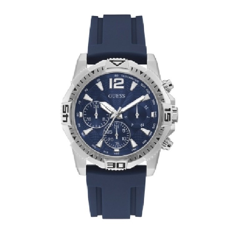  Shop Authentic Guess Commander Blue Dial Blue Rubber Strap Watch for Men - GW0211G1 - Luxxuri