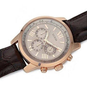  Shop Authentic Guess Horizon Quartz Champagne Dial Brown Leather Strap Watch For Women - W0380G4 - Luxxuri