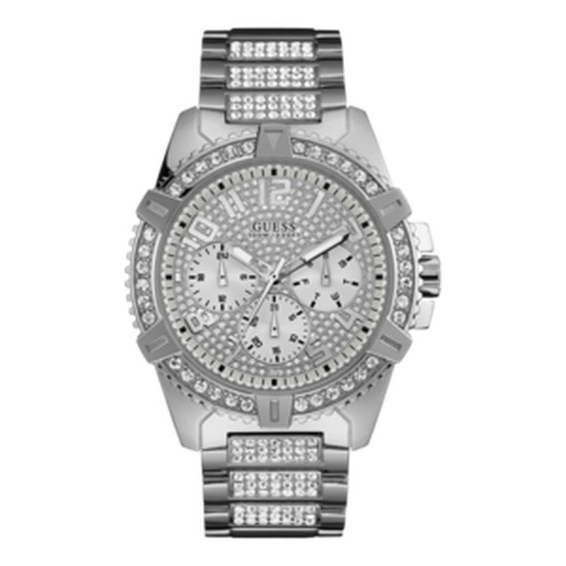  Shop Authentic Guess Zeus Multifunction Diamonds Silver Dial Silver Steel Strap Watch for Men - GW0209G1 - Luxxuri