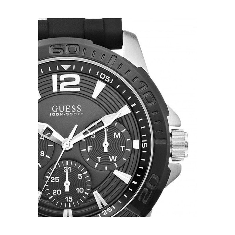  Shop Authentic Guess Oasis Black Dial Black Rubber Strap Watch for Men - W0366G1 - Luxxuri