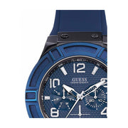  Shop Authentic Guess Rigor Analog Blue Dial Blue Rubber Strap Watch For Men - W0248G5 - Luxxuri