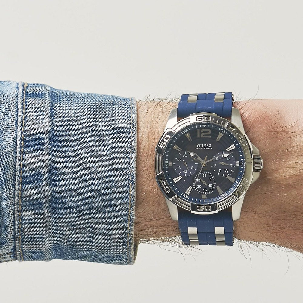  Shop Authentic Guess Oasis Multifunction Blue Dial Two Tone Steel Strap Watch for Men- W0366G2 - Luxxuri