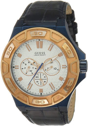  Shop Authentic Guess Force Multi Function White Dial Blue Leather Strap Watch For Men - W0674G7 - Luxxuri