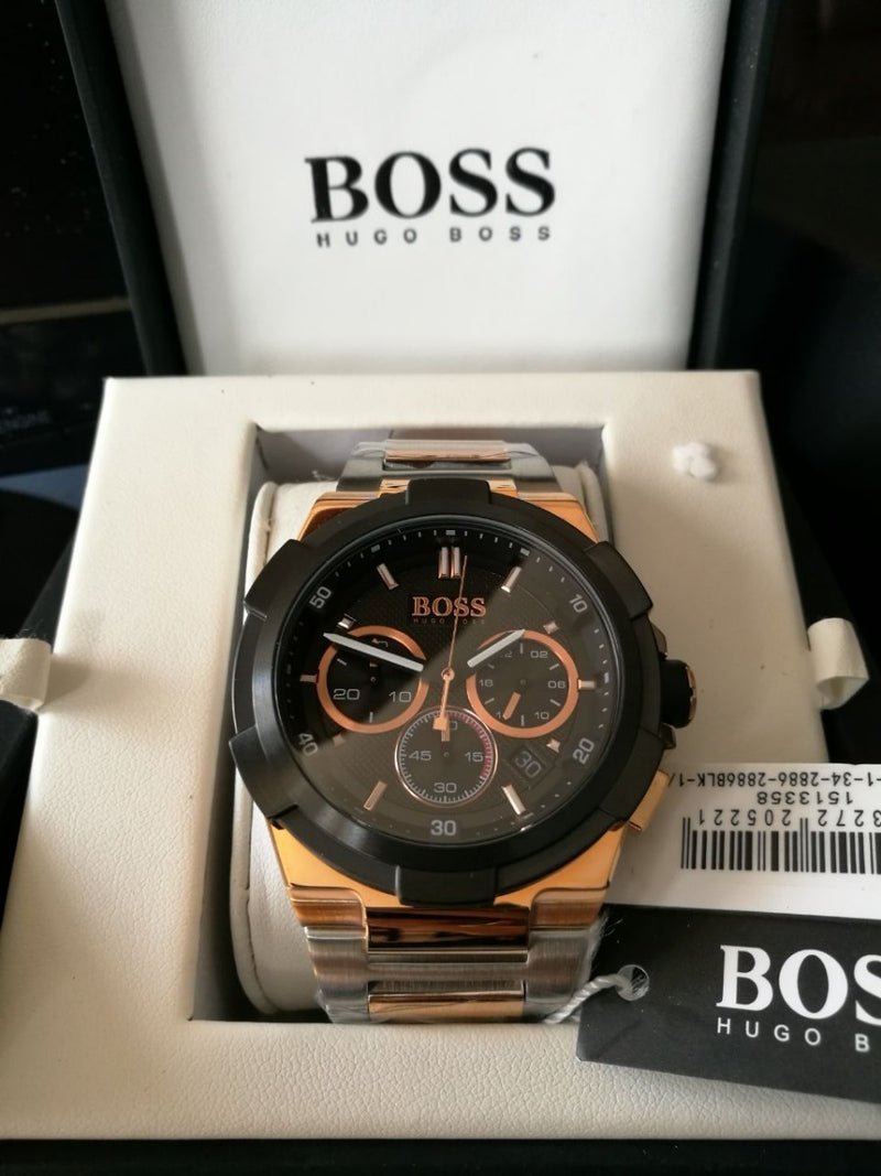  Shop Authentic Hugo Boss Supernova Black Dial Two Tone Steel Strap Watch for Men - 1513358 - Luxxuri
