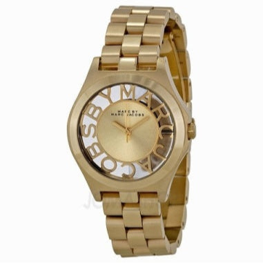  Shop Authentic Marc Jacobs Henry Gold Dial Gold Steel Strap Watch for Women - MBM3292 - Luxxuri