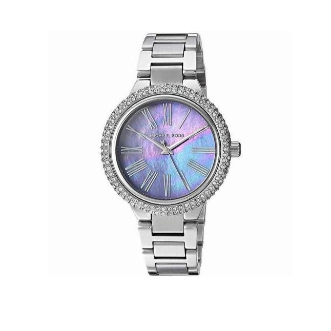  Shop Authentic Michael Kors Taryn Mother of Pearl Purple Dial Silver Steel Strap Watch For Women - MK6562 - Luxxuri