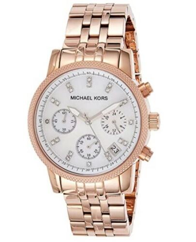 Shop Authentic Michael Kors Damen White Dial Rose Gold Steel Strap Watch for Women - MK5026 - Luxxuri