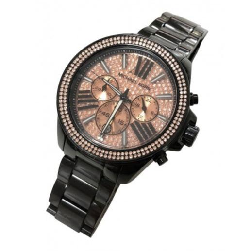  Shop Authentic Michael Kors Wren Chronograph Gold Diamonds Dial Black Steel Strap Watch for Women - MK5879 - Luxxuri