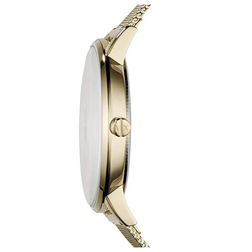  Shop Authentic Armani Exchange Lola Analog Gold Dial Gold Mesh Strap Watch For Women - AX5536 - Luxxuri
