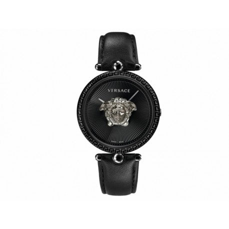  Shop Authentic Versace Palazzo Empire Black Dial Black Leather Strap Watch for Women - VCO050017 - Luxxuri