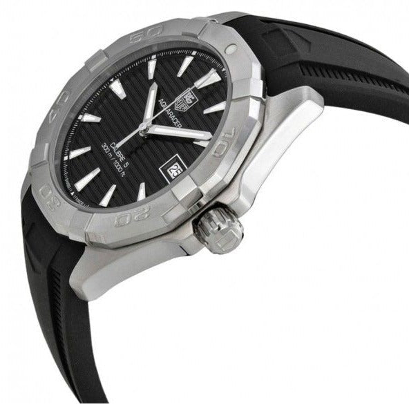  Shop Authentic Tag Heuer Aquaracer Automatic Caliber 5 Black Dial Black Rubber Strap Watch for Men - WAY2110.FT8021 - Luxxuri