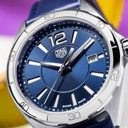  Shop Authentic Tag Heuer Formula 1 Quartz Blue Dial Blue Leather Strap Watch for Women - WBJ1412.FC8233 - Luxxuri