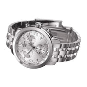  Shop Authentic Tissot PRC 200 Chronograph Quartz Silver Dial Silver Steel Strap Watch For Men - T055.417.11.037.00 - Luxxuri