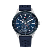  Shop Authentic Tommy Hilfiger Austin Quartz Blue Dial Blue Rubber Strap Watch for Men - 1791635 - Luxxuri