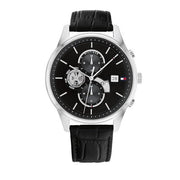  Shop Authentic Tommy Hilfiger Weston Chronograph Black Dial Black Leather Strap Watch For Men - 1710502 - Luxxuri