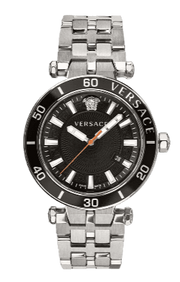 Shop Authentic Versace Greca Sport Quartz Black Dial Silver Steel Strap Watch For Men - VEZ300321 - Luxxuri