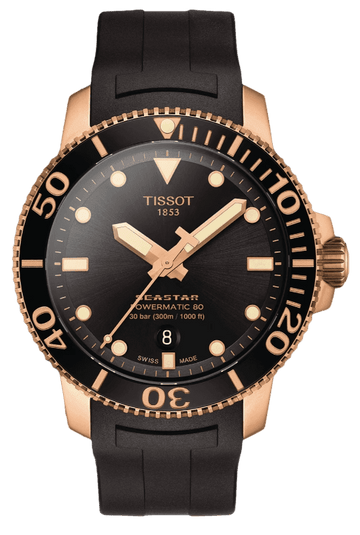  Shop Authentic Tissot Seastar 1000 Powermatic 80 Black Dial Black Rubber Strap Watch for Men - T120.407.37.051.01 - Luxxuri