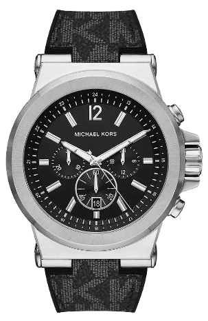  Shop Authentic Michael Kors Dylan Chronograph Black Dial Black Rubber Strap Watch For Men - MK8903 - Luxxuri