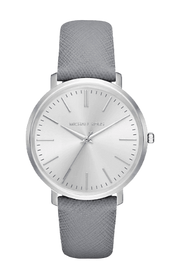  Shop Authentic Michael Kors Jaryn Quartz Silver Dial Grey Leather Strap Watch For Women - MK2470 - Luxxuri