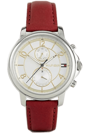  Shop Authentic Tommy Hilfiger Claudia White Dial Red Leather Strap Watch for Women - 1781816 - Luxxuri