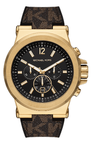  Shop Authentic Michael Kors Dylan Chronograph Black Dial Brown Rubber Strap Watch For Men - MK8904 - Luxxuri