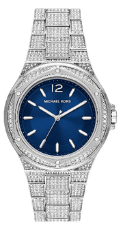  Shop Authentic Michael Kors Lennox Three Hand Blue Dial Silver Steel Strap Watch For Women - MK6990 - Luxxuri