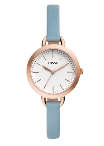  Shop Authentic Fossil Classic White Dial Blue Leather Strap Watch for Women - BQ3327 - Luxxuri