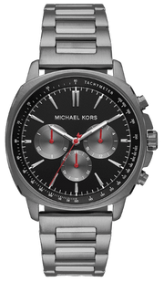  Shop Authentic Michael Kors Sullivan Chronograph Black Dial Grey Steel Strap Watch For Men - MK8970 - Luxxuri