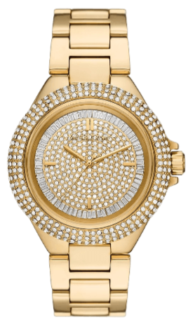 Shop Authentic Michael Kors Camille Three-Hand Crystals Gold Dial Gold Steel Strap Watch for Women - MK1067 - Luxxuri